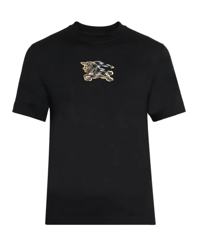 Men 's Embroidered EKD Check ogo Slim-Fit Cotton T-Shirt