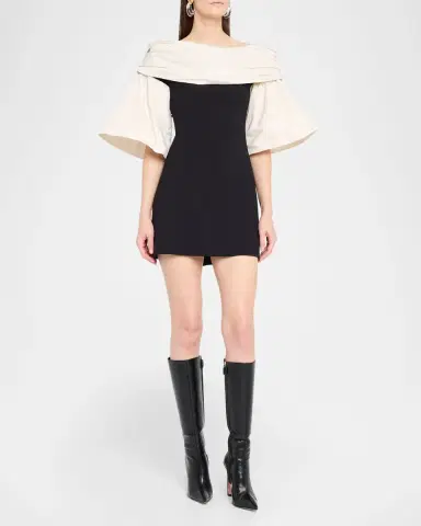 STAUD Harper Off-Shoulder Mini Dress | Thumbnail 3