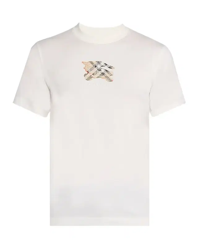 Men's Embroidered EKD Check Logo Slim-Fit Cotton T-Shirt Men's Embroidered EKD Check Logo Slim-Fit Cotton T-Shirt