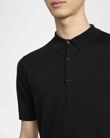 Dries Van Noten Men's Murice Merino Wool Knit Polo Shirt | Thumbnail 4 Dries Van Noten Men's Murice Merino Wool Knit Polo Shirt | Thumbnail 4