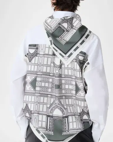 CALLAS MILANO Sirene Poplin Silk Scarf-Back Shirt | Thumbnail 2