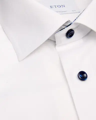Eton Men's Contemporary-Fit Organic Cotton Dress Shirt with Floral Lining | Thumbnail 1 Eton Men's Contemporary-Fit Organic Cotton Dress Shirt with Floral Lining | Thumbnail 1
