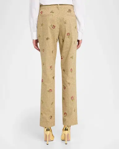 Libertine Florecita Embellished Straight-Leg Wool Chino Pants | Thumbnail 2 Libertine Florecita Embellished Straight-Leg Wool Chino Pants | Thumbnail 2