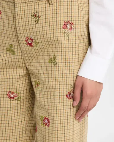 Libertine Florecita Embellished Straight-Leg Wool Chino Pants | Thumbnail 4 Libertine Florecita Embellished Straight-Leg Wool Chino Pants | Thumbnail 4