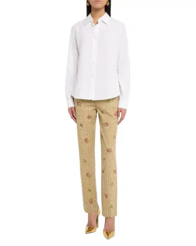 Libertine Florecita Embellished Straight-Leg Wool Chino Pants | Thumbnail 1 Libertine Florecita Embellished Straight-Leg Wool Chino Pants | Thumbnail 1