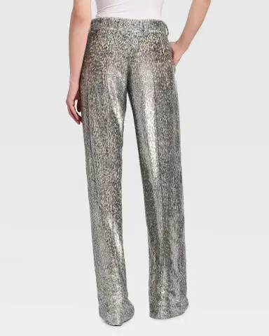 Stella McCartney Fil Coupe Pleated Straight-Leg Trousers | Thumbnail 2