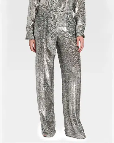 Stella McCartney Fil Coupe Pleated Straight-Leg Trousers | Thumbnail 5