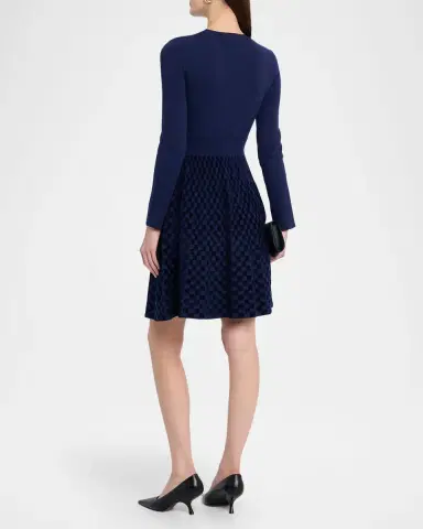 Emporio Armani Short Techno Cady Pleated Dress | Thumbnail 2 Emporio Armani Short Techno Cady Pleated Dress | Thumbnail 2