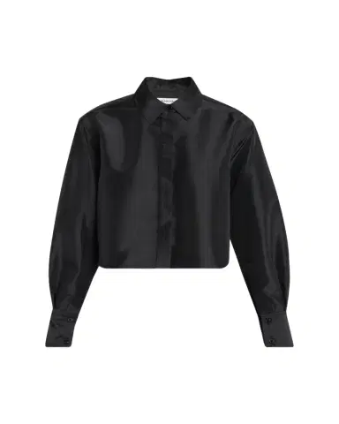 SIMKHAI Renata Cropped Satin Blouse | Thumbnail 1