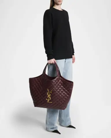Saint Laurent Icare Maxi Quilted Lambskin Shopping Tote Bag | Thumbnail 6