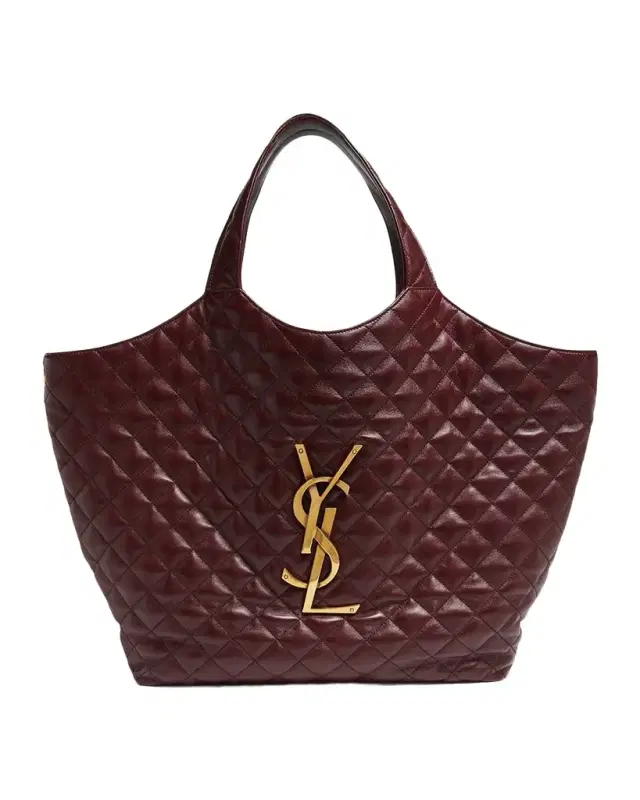 Saint Laurent Icare Maxi Quilted Lambskin Shopping Tote Bag