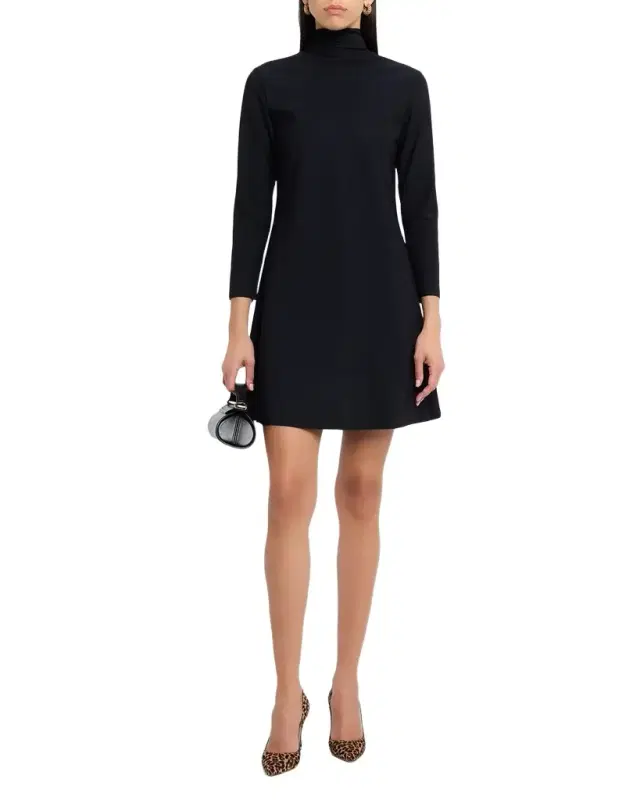 Chiara Boni La Petite Robe Yakat Long Sleeve High-Neck Short Dress