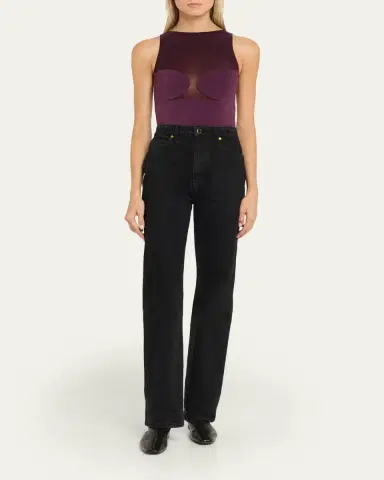 Wolford Corset-Effect Sleeveless Bodysuit with Sheer Panels | Thumbnail 2 Wolford Corset-Effect Sleeveless Bodysuit with Sheer Panels | Thumbnail 2