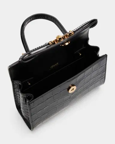 Versace Medusa '95 Croc-Embossed Leather Top-Handle Bag | Thumbnail 3 Versace Medusa '95 Croc-Embossed Leather Top-Handle Bag | Thumbnail 3