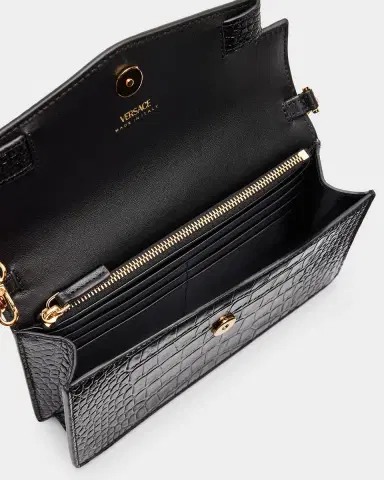 Versace Medusa '95 Croc-Effect Clutch Bag | Thumbnail 8 Versace Medusa '95 Croc-Effect Clutch Bag | Thumbnail 8
