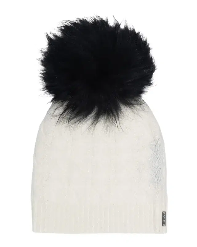 Gorski Cashmere Cable-Knit Hat with Shearling Pompom