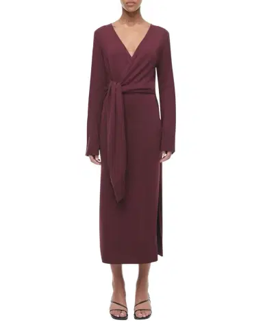 SIMKHAI Skyla Cashmere-Blend Wrap Dress | Thumbnail 1 SIMKHAI Skyla Cashmere-Blend Wrap Dress | Thumbnail 1