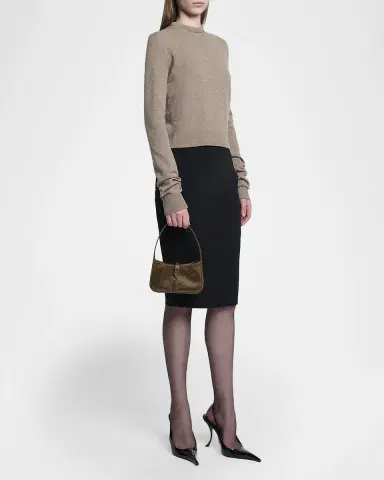 Saint Laurent Le 5 A 7 Mini Shoulder Bag in Strass Viscose-Silk | Thumbnail 4 Saint Laurent Le 5 A 7 Mini Shoulder Bag in Strass Viscose-Silk | Thumbnail 4