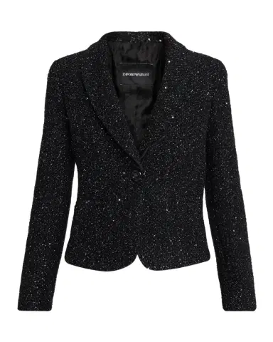 Emporio Armani Sequined Lurex Bouclé Single-Breasted Jacket | Thumbnail 1