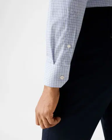 Eton Men's Slim Fit Cotton Petite Check Sport Shirt | Thumbnail 4 Eton Men's Slim Fit Cotton Petite Check Sport Shirt | Thumbnail 4