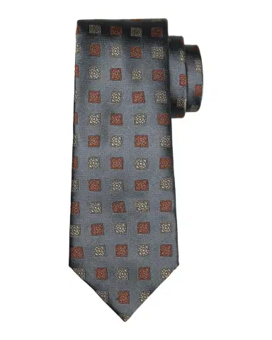 Brunello Cucinelli Men 's Geometric Print Silk Tie | Thumbnail 1