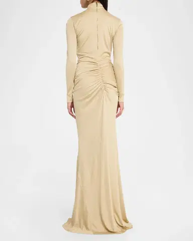 Silvia Tcherassi Celinda Draped Long-Sleeve Maxi Dress | Thumbnail 3 Silvia Tcherassi Celinda Draped Long-Sleeve Maxi Dress | Thumbnail 3