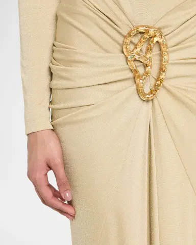 Silvia Tcherassi Celinda Draped Long-Sleeve Maxi Dress | Thumbnail 5 Silvia Tcherassi Celinda Draped Long-Sleeve Maxi Dress | Thumbnail 5