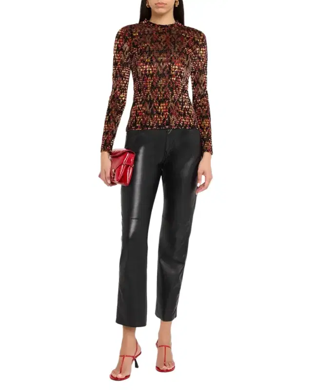 JBQ Hugo Burnout Velvet Top