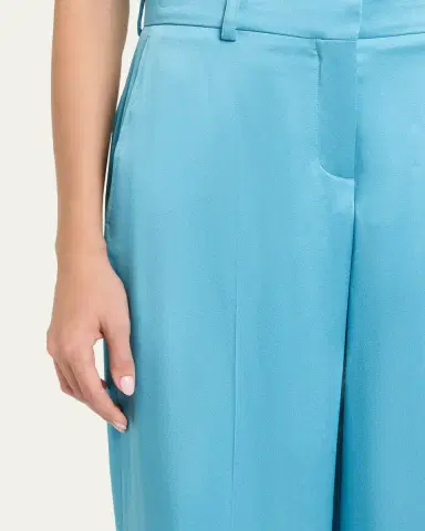 Stella McCartney Dropped-Waist Satin Straight-Leg Trousers | Thumbnail 5 Stella McCartney Dropped-Waist Satin Straight-Leg Trousers | Thumbnail 5