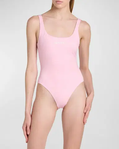 Versace Stamped Logo One-Piece Swimsuit | Thumbnail 3 Versace Stamped Logo One-Piece Swimsuit | Thumbnail 3