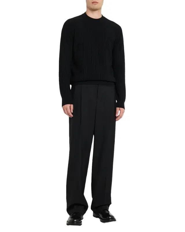Men 's Wool Monogram Jacquard Crewneck Sweater