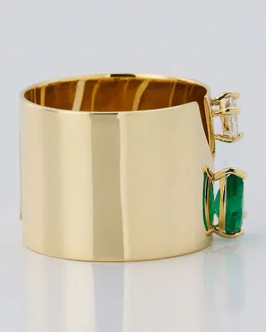 LANA Green Emerald and Pear Diamond Cigar Band | Thumbnail 2