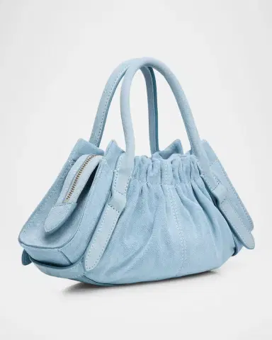 Marc Jacobs The Cristina Small Ruched Suede Satchel Shoulder Bag | Thumbnail 2