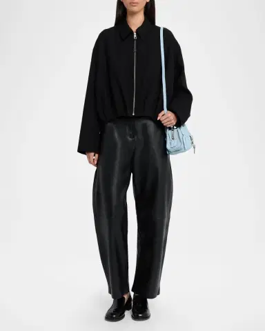 Marc Jacobs The Cristina Small Ruched Suede Satchel Shoulder Bag | Thumbnail 4