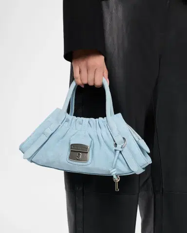 Marc Jacobs The Cristina Small Ruched Suede Satchel Shoulder Bag | Thumbnail 1