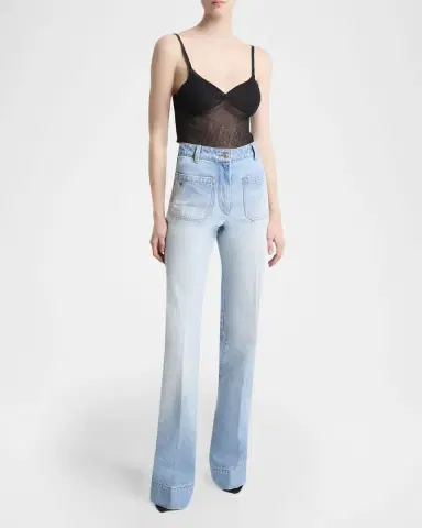 Victoria Beckham Alina Front Pocket Flare Jeans | Thumbnail 6 Victoria Beckham Alina Front Pocket Flare Jeans | Thumbnail 6