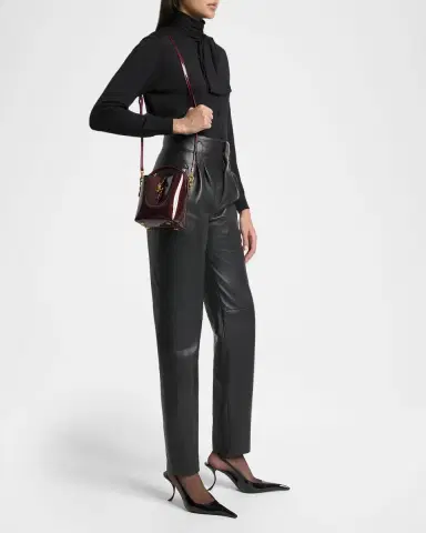 Saint Laurent Le 37 Mini YSL Bucket Bag in Patent Leather | Thumbnail 5 Saint Laurent Le 37 Mini YSL Bucket Bag in Patent Leather | Thumbnail 5