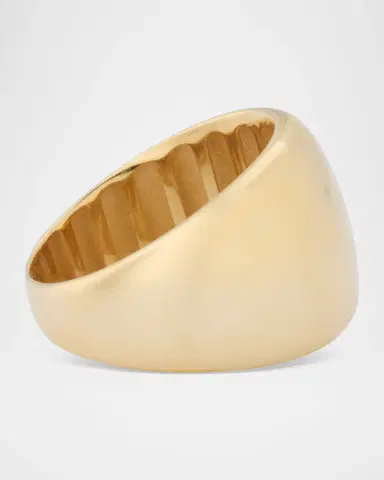 LANA 14K Yellow Gold Curved Bubble Ring | Thumbnail 3