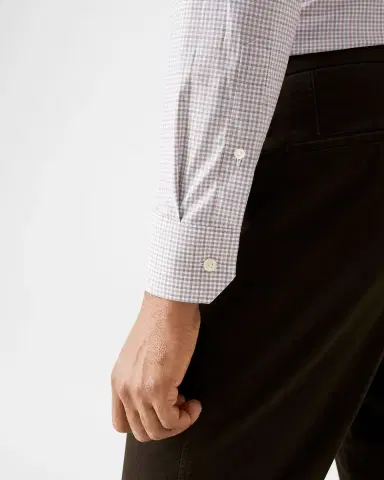 Eton Men's Contemporary Fit Petite Check Sport Shirt | Thumbnail 4 Eton Men's Contemporary Fit Petite Check Sport Shirt | Thumbnail 4