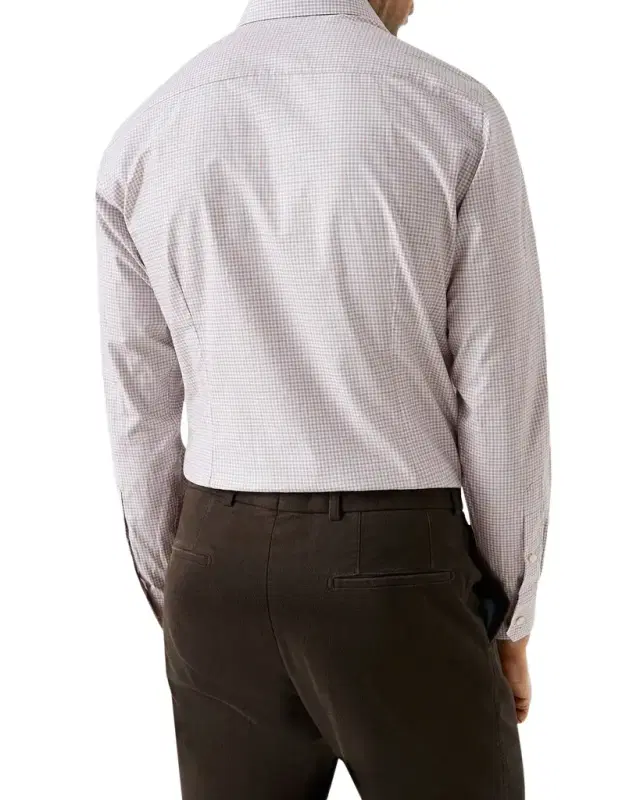Men's Contemporary Fit Petite Check Sport Shirt