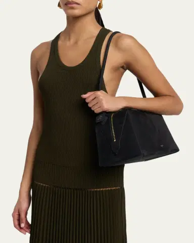 Alaïa Le Bouledogue Bowling Shoulder Bag in Nubuck Leather | Thumbnail 2