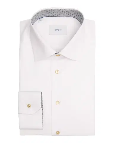 Eton Men's Slim-Fit Organic Cotton Dress Shirt with Medallion Lining | Thumbnail 2 Eton Men's Slim-Fit Organic Cotton Dress Shirt with Medallion Lining | Thumbnail 2