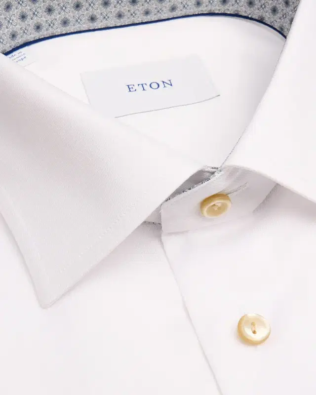 Men's Slim-Fit Organic Cotton Dress Shirt with Medallion Lining