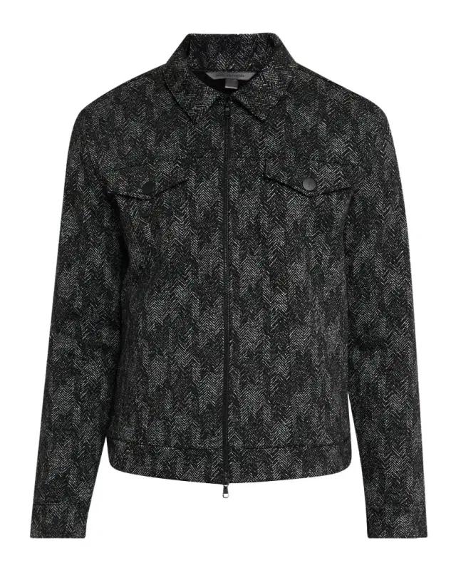 Men 's Hallet Jacquard Herringbone Trucker Jacket
