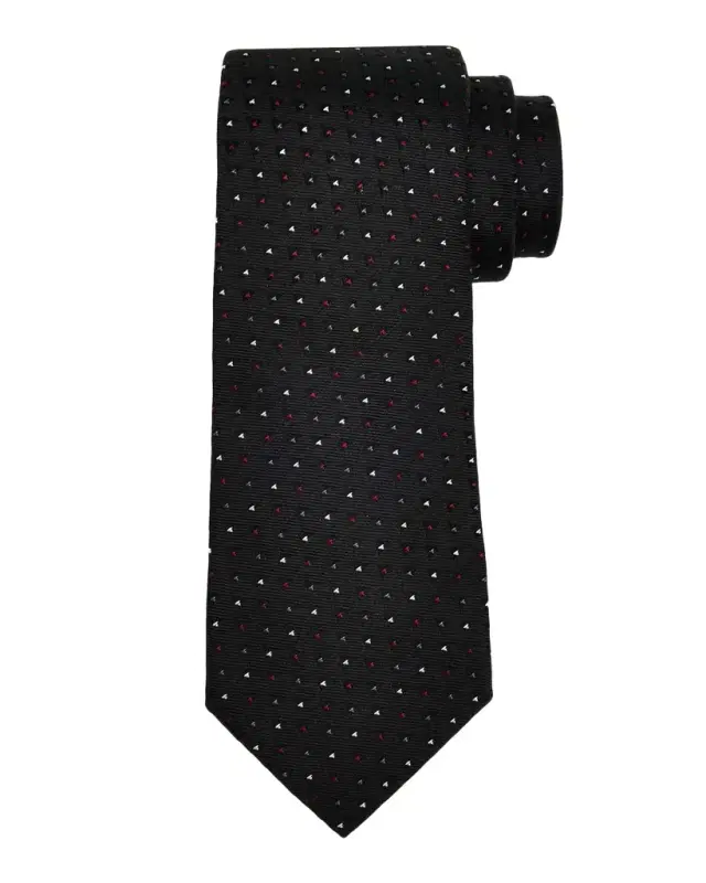 Men 's Triangle Print Silk Tie