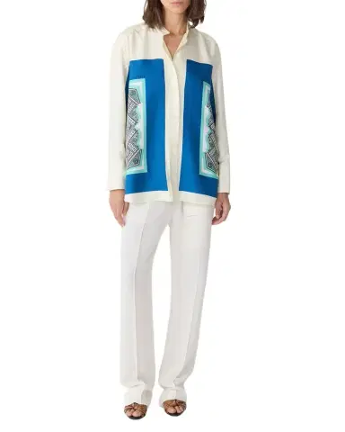 CALLAS MILANO Lyn Oversized Geometric-Print Silk Shirt | Thumbnail 1 CALLAS MILANO Lyn Oversized Geometric-Print Silk Shirt | Thumbnail 1