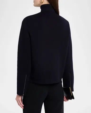 Emporio Armani Turtleneck Blouson Wool Jacket | Thumbnail 2 Emporio Armani Turtleneck Blouson Wool Jacket | Thumbnail 2