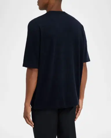 Giorgio Armani Men's Cashmere Crewneck T-Shirt | Thumbnail 3 Giorgio Armani Men's Cashmere Crewneck T-Shirt | Thumbnail 3