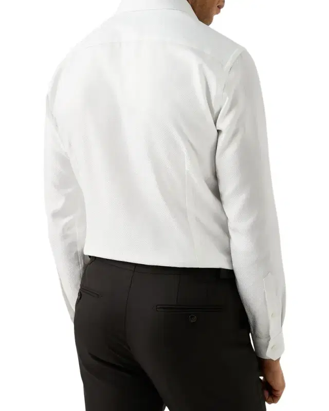Men's Slim-Fit Tonal Stripe Organic Cotton Dress Shirt
