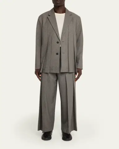 IM MEN Men's Wool Like Tweed Jacket | Thumbnail 2 IM MEN Men's Wool Like Tweed Jacket | Thumbnail 2